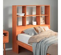 vidaXL Cabecero de cama almacenaje madera maciza pino marrón 100 cm