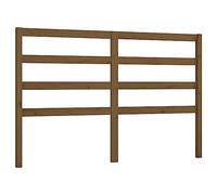 vidaXL Cabecero de Cama Cabezal Dormitorio Estructura Habitación Mobiliario Muebles Decoración Adorno Madera Maciza de Pino Marrón Miel 146x4x100 cm