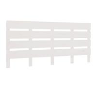 vidaXL Cabecero de Cama Cabezal Dormitorio Estructura Habitación Mobiliario Muebles Decoración Adorno Madera Maciza de Pino Blanco 200x3x80 cm