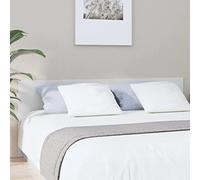 vidaXL Cabecero de cama Cabezal dormitorio Madera contrachapada, blanco 200x1,5x80 cm