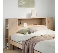 vidaXL Cabecero de cama con almacenaje madera maciza de pino 135 cm