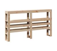 vidaXL Cabecero de cama con estantes – madera maciza de pino 140 cm