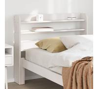 vidaXL Cabecero de cama con estantes madera maciza pino blanco 100 cm
