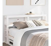 vidaXL Cabecero de cama con estantes madera maciza pino blanco 120 cm