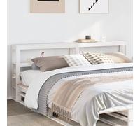 vidaXL Cabecero de cama con estantes madera maciza pino blanco 180 cm