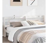 vidaXL Cabecero de cama con estantes de madera maciza de pino blanco 180 cm