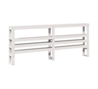vidaXL Cabecero de cama con estantes, madera maciza de pino blanco, 200 cm