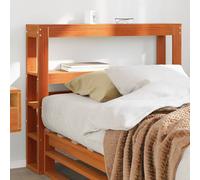 vidaXL Cabecero de cama con estantes madera maciza pino marrón 100 cm