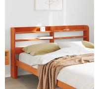 vidaXL Cabecero de cama con estantes madera maciza pino marrón 120 cm