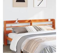 vidaXL Cabecero de cama con estantes madera maciza de pino marrón 180 cm