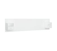 vidaXL Cabecero de cama con mesitas madera contrachapada blanco