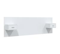 vidaXL Cabecero de cama con mesitas madera contrachapada blanco