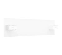 vidaXL Cabecero de cama con mesitas de madera contrachapada, blanco