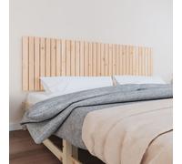 vidaXL Cabecero de cama de pared madera maciza de pino 204x3x60 cm Natural