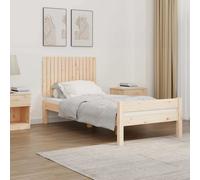 vidaXL Cabecero de cama de pared madera maciza de pino 95,5x3x60 cm