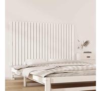 vidaXL Cabecero de cama de pared madera maciza pino blanco 147x3x90 cm