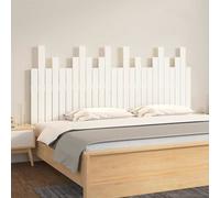 vidaXL Cabecero de cama de pared madera maciza pino blanco 166x3x80 cm