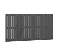 Vidaxl cabecero de cama de pared madera maciza pino gris 166x3x90 cm