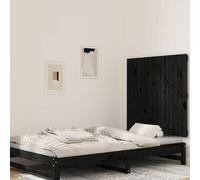 vidaXL Cabecero de cama de pared madera maciza pino negro 95,5x3x90 cm