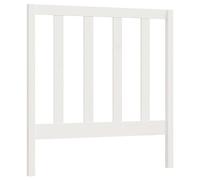 vidaXL Cabecero de Cama Dormitorio Cabezal Tapizado Decoración Acolchado Protector Elástico Prueba Polvo Madera Maciza de Pino Blanco 95x4x100 cm