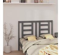 vidaXL Cabecero de cama madera maciza de pino gris 126x4x100 cm