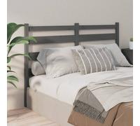 vidaXL Cabecero de cama madera maciza de pino gris 126x4x100 cm