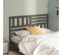 vidaXL Cabecero de cama madera maciza de pino gris 141x4x100 cm
