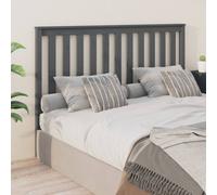 vidaXL Cabecero de cama madera maciza de pino gris 141x6x101 cm