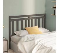 vidaXL Cabecero de cama madera maciza de pino gris 146x4x100 cm