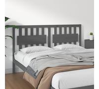 vidaXL Cabecero de cama madera maciza de pino gris 155,5x4x100 cm