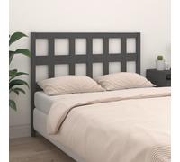 vidaXL Cabecero de cama madera maciza de pino gris 205,5x4x100 cm