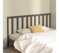 vidaXL Cabecero de cama madera maciza de pino gris 206x4x100 cm