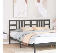 vidaXL Cabecero de cama madera maciza de pino gris 206x4x100 cm