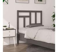 vidaXL Cabecero de cama madera maciza de pino gris 95,5x4x100 cm