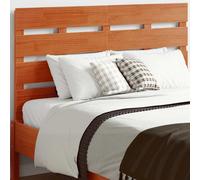 vidaXL Cabecero de Cama, Cabecera para Somier con Patas, Cabezal de Cama, Mueble para Dormitorio, Madera Maciza de Pino Marrón Cera 120 cm