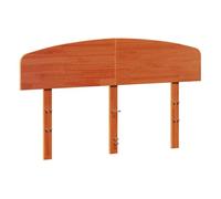 Vidaxl cabecero de cama madera maciza de pino marrón cera 150 cm