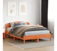 vidaXL Cabecero de cama madera maciza de pino marrón cera 160 cm