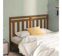 vidaXL Cabecero de cama madera maciza de pino marrón miel 126x4x100 cm