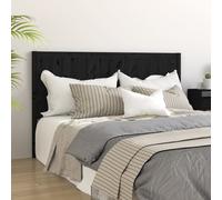 vidaXL Cabecero de cama madera maciza de pino negro 125,5x4x100 cm