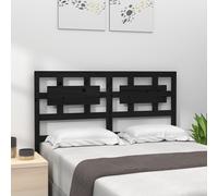vidaXL Cabecero de cama madera maciza de pino negro 125,5x4x100 cm