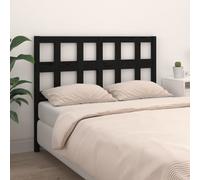 vidaXL Cabecero de cama madera maciza de pino negro 125,5x4x100 cm