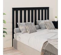 vidaXL Cabecero de cama madera maciza de pino negro 126x6x101 cm