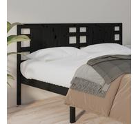 vidaXL Cabecero de cama madera maciza de pino negro 146x4x100 cm