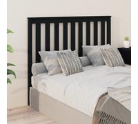 vidaXL Cabecero de cama madera maciza de pino negro 146x6x101 cm