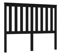 vidaXL Cabecero de cama madera maciza de pino negro 146x6x101 cm