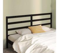 vidaXL Cabecero de cama madera maciza de pino negro 206x4x100 cm