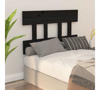 vidaXL Cabecero de cama madera maciza de pino negro 78,5x3x81 cm