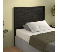 vidaXL Cabecero de cama madera maciza de pino negro 96x4x100 cm