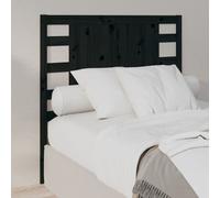 vidaXL Cabecero de cama madera maciza de pino negro 96x4x100 cm