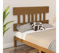 vidaXL Cabecero de cama madera maciza pino marrón miel 123,5x3x81 cm